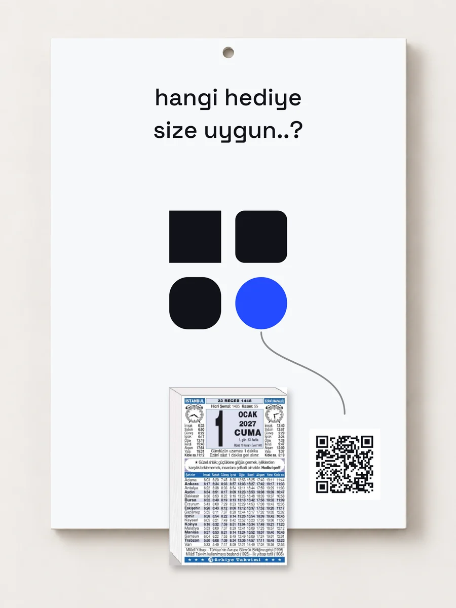 günce — beyaz kart, “hangi hediye size uygun..?”